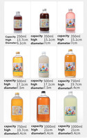Bouteille en verre, présentoir rond pour boisson, jus de boisson, référence Standard 250ml 350ml 500ml 750ml 1000ml