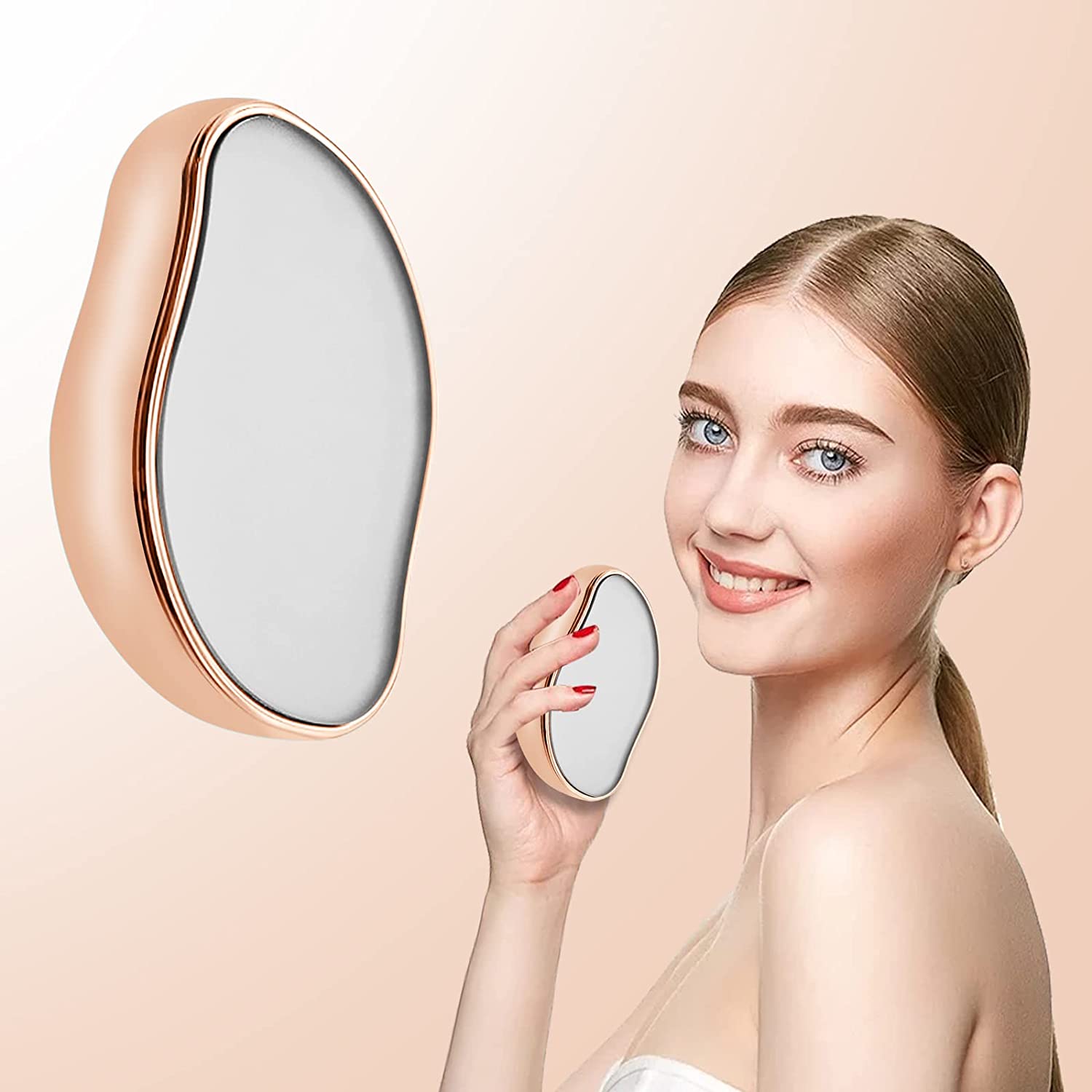 Безболезненное Отшелушивание волшебный инструмент для удаления волос для рук, ног, спины, стекла, Хрустальный ластик для волос