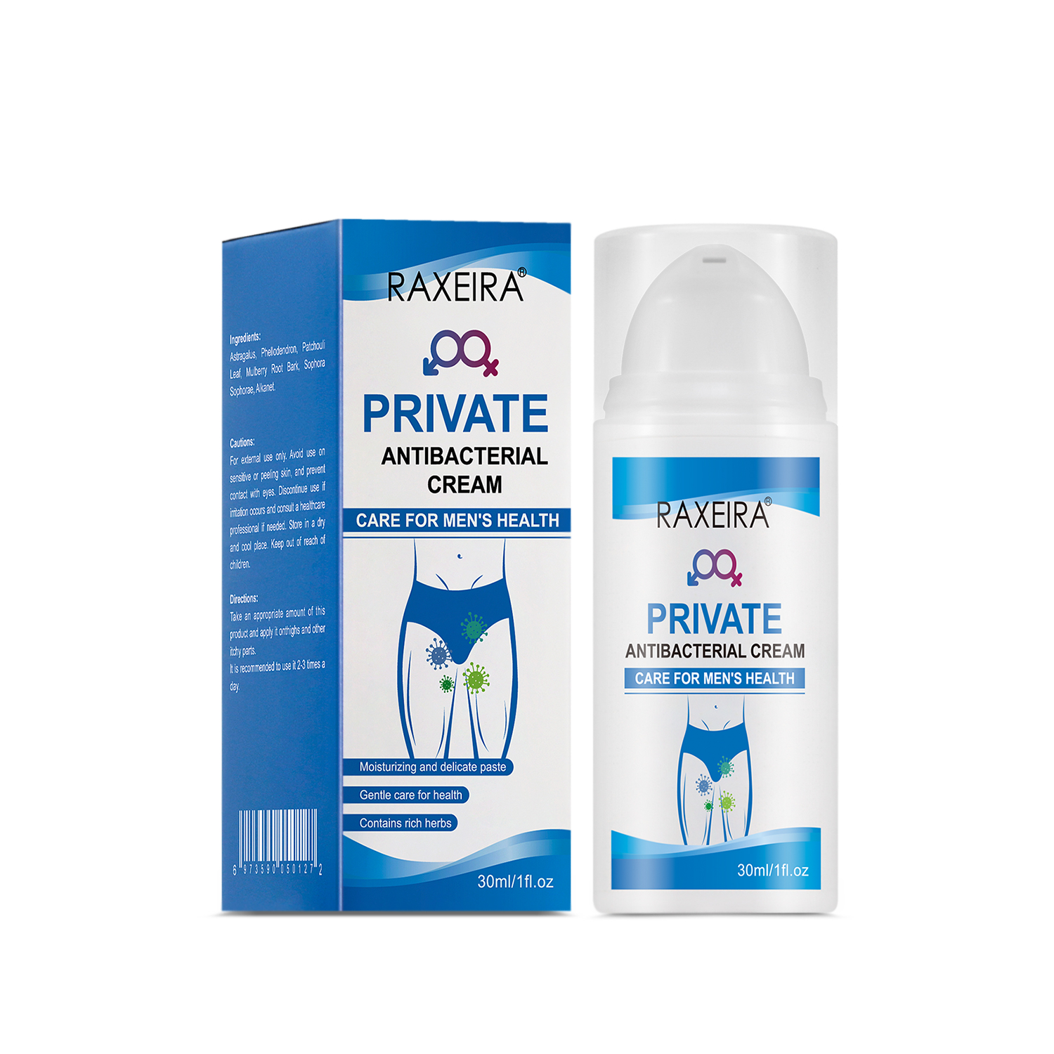 New Herbal Male Private Care Antibacterial Cream Discomfort Relief Itching Odor Intimate Hygiene Men's Antibacterial Ointment
