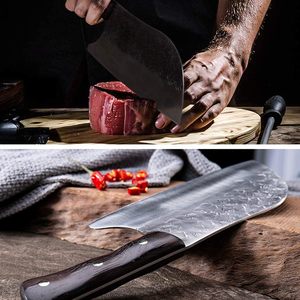 High Carbon Steel Full Tang Küchenmesser Serbischer Chef Cleaver für Fleisch und Gemüse Sharp Butcher Knife - Product Image 4
