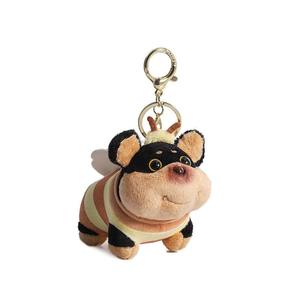 Nouveau mignon Instagram Style <span class=keywords><strong>Couple</strong></span> <span class=keywords><strong>porte</strong></span>-clés accessoires tissé laine chapeau pendentif brodé abeille chiot poupée sac ours soulagement du Stress - Product Image 5