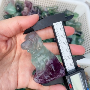 Venta al por Mayor de Artesanías de Cristal Tallado en Forma de Animales, Piedra Natural Curativa, Tallado de Perro <span class=keywords><strong>Labrador</strong></span> de Fluorita para Decoración - Product Image 6