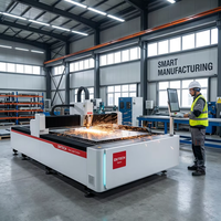Machine de découpe laser à fibre CNC 2kW 4kW 3015 3000*1500mm pour acier au carbone et aluminium 1500 Watts