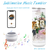 Gobelet isotherme personnalisé de 20 oz, prix d'usine d'origine, bouteille d'eau isolée, gobelet intelligent avec haut-parleur Bluetooth