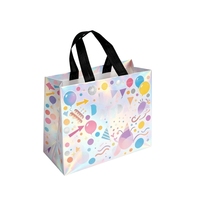 Großhandel Maßgefertigte Vliesstoff-Partytasche mit Cartoon-Muster und Schwarzem Griff, Geschenktasche für Kinder