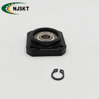 Supports d'extrémité de vis à billes FK17 en acier chromé, oxyde noir, pour routeur CNC et machine de fraisage avec moteur