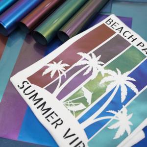 Yesion transfert de chaleur HTV vinyle arc-en-ciel réfléchissant fer sur vinyle pour T-Shirt caméléon holographique pour <span class=keywords><strong>Cricut</strong></span> et <span class=keywords><strong>Silhouette</strong></span> - Product Image 2