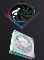 Ventilateur de boîtier d'ordinateur de jeu BAJEAL, noir, blanc, LED coloré, 120 mm, 20 dBA, silencieux, garantie de 12 mois