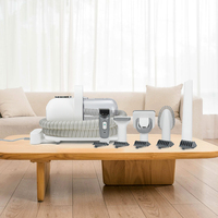 Aspirateur silencieux 7 en 1 pour toilettage des animaux, kit de nettoyage haute vitesse pour animaux avec aspirateur intégré