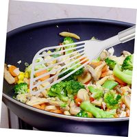 Spatule à fentes en acier inoxydable, spatule à poisson flexible à bord biseauté, résistante à la chaleur, pour retourner les œufs, les crêpes et les steaks