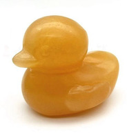 Mini pequeños patos de cristal de Jade amarillo, precio bajo, piedras curativas naturales, artesanías de cristal de pato