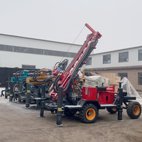Machine de forage rotative hydraulique montée sur remorque pour puits d'eau, profondeur 200 m, équipement de forage diesel pour entrepreneurs