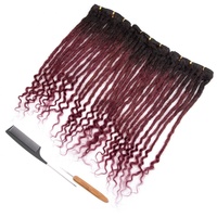 Extensions de dreadlocks permanentes Originea à pointes bouclées en cheveux humains, faites à la main, peuvent être teintes, décolorées, bouclées, noir naturel