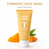 Nettoyant Visage Marque Blanche Acide Salicylique 50ml Contrôle Sébum Apaisant Curcuma Éclaircissant Nettoyage Quotidien Soin des Pores Tous Types de Peau