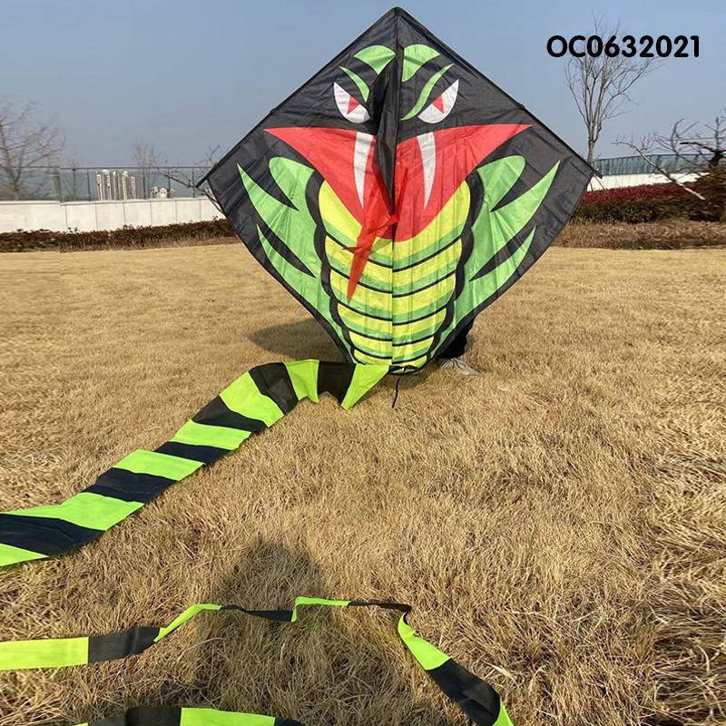 Cometa De Dinosaurio Verde De 33×28 Pulgadas: Cometa De Una Línea Con Cola De 8 Metros, Fácil De Volar Para Niños Y Adultos Principiantes, Ideal Para Playa, Parque Y Actividades Al Aire Libre