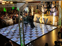 16x16ft Miroir 3D Piste de danse 10mm Verre trempé Panneaux de miroir infini pour la fête de mariage