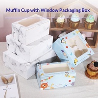 Boîtes à muffins, cupcakes, tartes aux œufs et gâteaux de lune en papier kraft de qualité alimentaire, 2 pièces, 4612 cellules, vente en gros