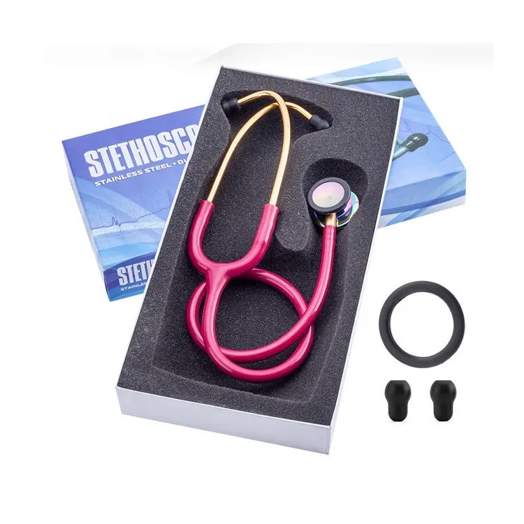 Stéthoscope médical pour adultes stéthoscopes doubles en aluminium à usage médical professionnel économique 3ème génération