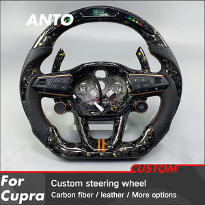 Volante de Coche Personalizado de Fibra de Carbono Forjado en Oro con Pantalla LED Inteligente de RPM para <span class=keywords><strong>Seat</strong></span> Cupra Formentor VZ5 <span class=keywords><strong>Leon</strong></span> Tavascan Born VZ - Product Image 2
