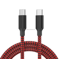 Cable USB C a USB C de 1M 2M 3M 60W, Cable de Carga Rápida con Trenzado de Nailon Tipo C para iPhone 17 16 15 iPad MacBook CarPlay