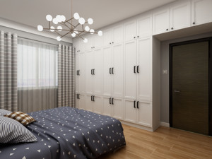 ตู้เสื้อผ้าประตูบานเลื่อนสำหรับห้องนอนดีไซน์เรียบง่ายแฟชั่นทันสมัย - Product Image 5