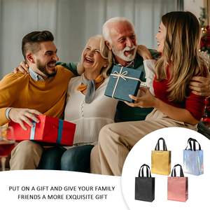 กระเป๋าช้อปปิ้งแบบไม่ทอเลเซอร์สีแดงใช้ซ้ำได้โปรโมชั่นสุดหรู - Product Image 3