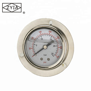 2.5 \ "Caixa de aço inoxidável com conexão inferior Brass Oil Pressure Gauge do tipo barômetro - Product Image 1