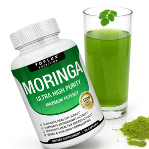 OEM Natuurlijke Groene Antioxidanten Superfood Ondersteunt Energie Huidgezondheid Zuivere Voedingsrijke Moringa Poeder Capsules - Product Image 4
