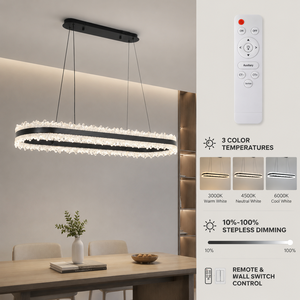 Lámpara colgante LED moderna de metal, regulable a distancia, tricolor, para comedor, sala de estar, interior comercial - Product Image 4