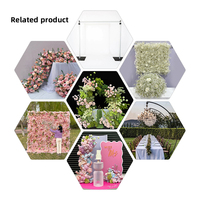 Arche de fleurs artificielles fines pour le printemps, Hortensia rose pour toile de fond de mariage, écologique, Saint-Valentin, Noël