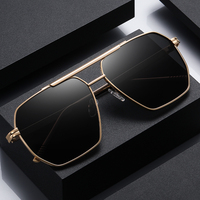 Nouvelles lunettes de soleil de luxe 2022 pour hommes, lunettes de soleil vintage polygonales, lunettes polarisées