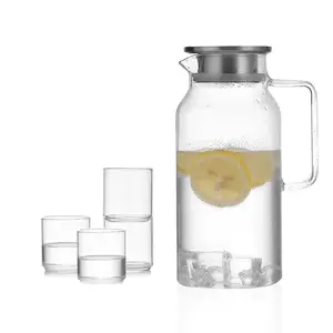 Water Jug - For Sale Cheap 68oz Pitcher and Glasses Gift set water carafe for juice iced tea coffee punch