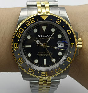 Montres de plongée automatiques mécaniques de luxe super lumineuses de marque NH34 pour hommes en acier inoxydable GMT, étanches à 20 ATM - Product Image 4