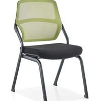 Chaise de visiteur ergonomique moderne en maille avec roulettes, chaise respirante pour salles de formation et de réunion, idéale pour les projets de bureau