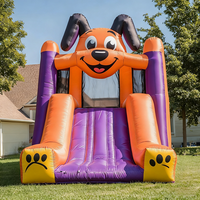 Château Gonflable Extérieur Pirate avec Toboggan Combiné pour Enfants et Adultes