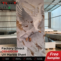Revêtement mural en PVC synthétique lavable effet marbre, résistant à l'eau, pour centre de spa, décoration intérieure, placage plastique sur mesure