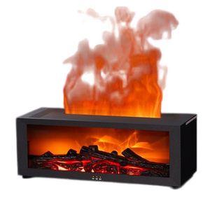 Simulated Bonfire Flame Aroma Diffuser Plastic Colorful Night <b>Light</b> <b>with</b> Rechargeable Eco-Friendly <b>Timer</b> Remote Creative Gift - Product Image 1