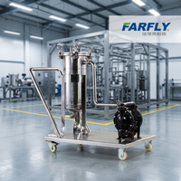 Filtre à sac Farfly à utilisation facile pour liquides de peinture avec pompe, haute productivité, monté sur chariot, garantie 1 an
