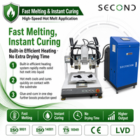 Machine de distribution de colle thermofusible CNC à 3 axes pour banc de travail, avec réservoir, commande indépendante, double valve et grande capacité