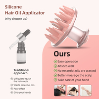 Lohas 2 en 1 applicateur d'huile de cheveux masseur de cuir chevelu brosse distributeur de soins capillaires brosse de Massage d'huile pour la croissance des cheveux