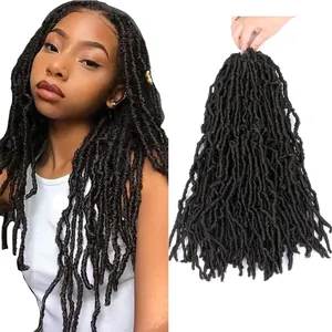 Wholesale Goddess Faux Locs Synthetic Braiding Hair Nu Locs Curly Hair Extension Locs Crochet For Women