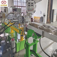 Machine de composition en plastique PP/PE + CaCO3/talc/Tio2 Machine d'extrudeuse de granulés de plastique vierge à double vis Noyau PLC de boîte de vitesses de moteur