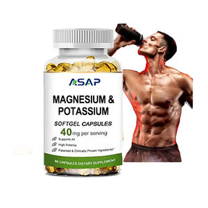 Suplemento dietético de magnesio y potasio para hombres y mujeres Cápsulas de gelatina blanda de magnesio y potasio - Product Image 1