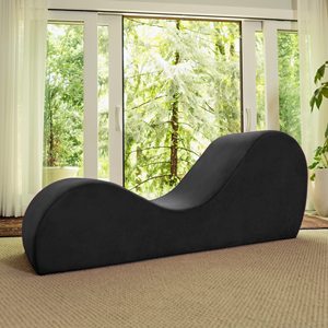 Chaise longue incurvée en velours <span class=keywords><strong>noir</strong></span> moderne de luxe capitonnée inclinable avec massage pour meubles de maison hôtel intérieur yoga salon - Product Image 1