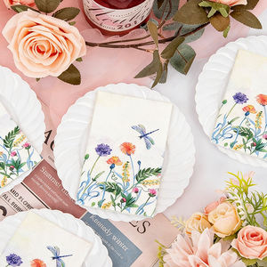 Serviettes de table jetables à thème papillon vintage, serviettes décoratives en papier pour <span class=keywords><strong>anniversaire</strong></span>, mariage, fête - Product Image 1