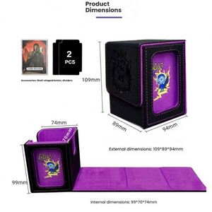 Double Sleeve 100+ Window Paper Storage Box for Cards Commander <b>Deck</b> Display Board for Board Game - Product Image 2