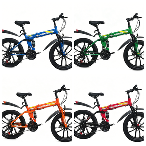 Bicicletta Pieghevole da Montagna 20 Pollici, 21 Velocità, Freni <span class=keywords><strong>a</strong></span> Disco, MTB Portatile per Bambini, Ciclismo all'Aperto e Sport - Product Image 2
