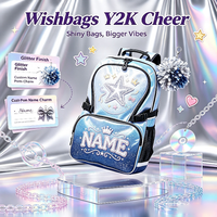 Sac à dos scintillant avec logo entouré de strass pour les équipes de cheerleading, magnifique sac étincelant pour les étudiantes, les femmes, la danse, les voyages