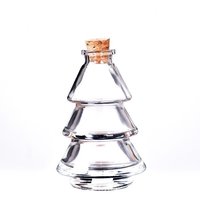 Luxe 100ml Rond Reed Diffuseur Bouteille En Verre Arbre De Noël Forme Maison Désodorisant Parfum Parfum Parfum Huile Vide Remplissage