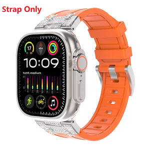 สายนาฬิกาซิลิโคนขายส่งจากโรงงานสำหรับ Apple Watch S10 11 46 มม. Ultra 49 มม. SE 44 มม. สายนาฬิกาแบบสปอร์ตพร้อมหัวเข็มขัดโลหะผสมสังกะสี - Product Image 1